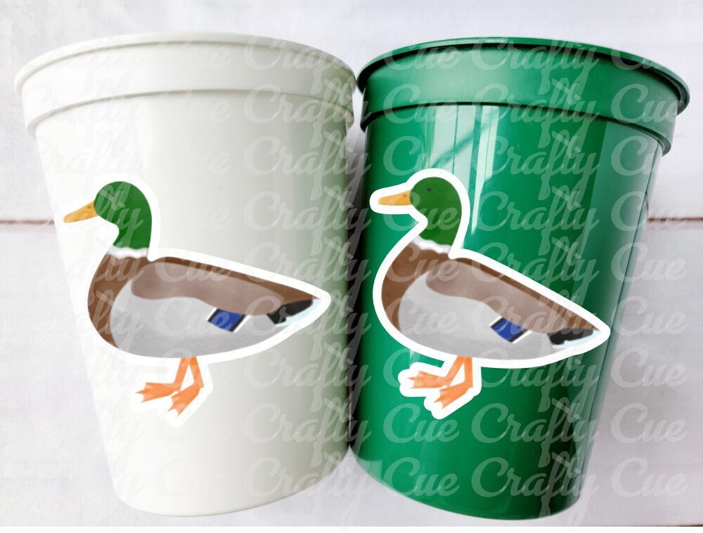 Personalized online Green Duck Plastic Stadium Cups