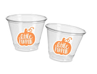 PUMPKIN PARTY CUPS - Little Pumpkin First Birthday Decoration Little Pumpkin Party Fall Baby Shower Fall Party Cups Thanksgiving Cups Little