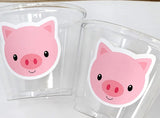 PIG PARTY CUPS - Pig Birthday Cups Pig Party Favors Farm Party Cups Pig Baby Shower Farm Birthday Pig Party Decorations Farm Party Piggy