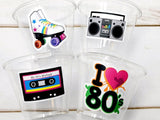 I Love the 80'S PARTY CUPS - 80's Birthday Cups 80's Party Cups 80's Decorations 80's Birthday Party 80's Birthday Party Decorations 80s 90s