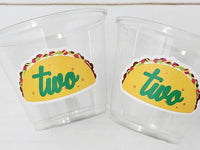 TACO PARTY CUPS - Taco Cups Taco Tuesday Cups Taco Party Taco Birthday Fiesta Party Decorations Cinco De Mayo Taco Twosday Party Taco Favors