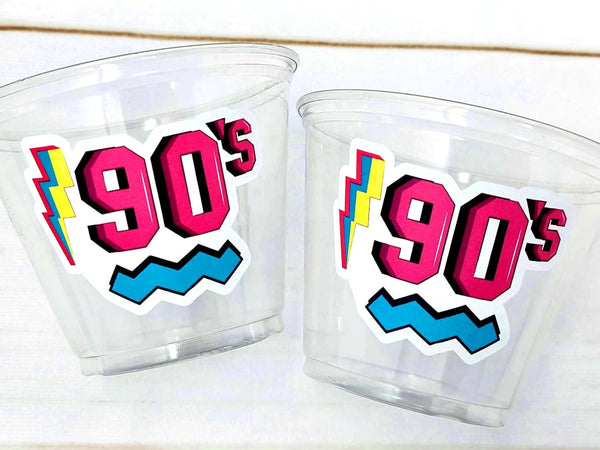 I Love the 90'S PARTY CUPS - 90's Birthday Cups 90's Party Cups 90's Decorations 90's Birthday Party 90's Birthday Party Decorations 90s 80s