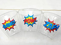 SUPERHERO PARTY CUPS - Superhero Cups Superhero Birthday Superhero Party Superhero Decorations Superhero Party Favors Superhero