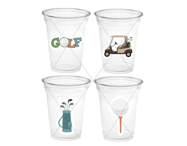 GOLF PARTY CUPS - Golfing Party Cups Golf Birthday Golf Party Golf Decorations Golf Party Supplies Golfing Cups Golf Cups Golf Favors