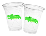 ALLIGATOR PARTY CUPS - Alligator Birthday Cups Alligator Party Favors Alligator Baby Shower Alligator Party Decorations Alligator Supplies