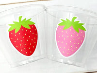 STRAWBERRY PARTY CUPS - Strawberry Birthday Cups Strawberry Cups First Birthday Strawberry Party Decorations Strawberry Baby Shower