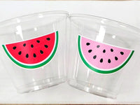 WATERMELON PARTY CUPS - Watermelon Party Favors Watermelon Treat Cups Watermelon Birthday One in a Melon First Birthday 1st Birthday