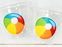 BEACH PARTY CUPS - Beach Ball Cups Beach Cups Beach Ball Party Cups Beach Ball Decorations Beach Party Decorations Beach Party Favors Beach