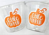 PUMPKIN PARTY CUPS - Little Pumpkin First Birthday Decoration Little Pumpkin Party Fall Baby Shower Fall Party Cups Thanksgiving Cups Little