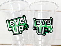 GAMING PARTY CUPS - Level Up Favors Gaming Party Favor Cups Gaming Party Decorations Video Game Party Cups Gamer Birthday Gaming Party Cups