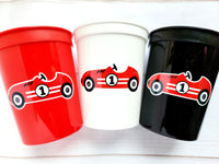 RACING PARTY CUPS - Race Car Cups Racing Birthday Cups Racing Birthday Cups Race Car Party Favors Racing Party Favors Racing Decorations