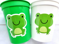 FROG PARTY CUPS - Frog Cups Frog Birthday Cup Frog Baby Shower Frog Cups Frog Birthday Frog Party Frog Party Decorations Frog Party Supplies