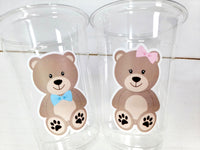 Teddy Bear Party Cups, Teddy Bear Treat Cups, Teddy Bear Birthday, Teddy Bear Party, Teddy Bear Party Favors, Teddy Bear Baby Shower