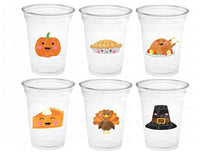 THANKSGIVING PARTY CUPS - Thanksgiving Kids Cups Kids Party Cups Thanksgiving Party Supplies Turkey Party Cups Thanksgiving Decoration Favor