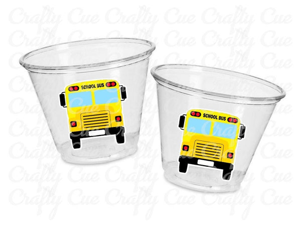 School Bus Party Cups - School Cups School Bus Birthday School Bus Party School Bus Favors Teachers Gift Gift for Teacher Back To School