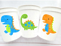 DINOSAUR PARTY CUPS - Dinosaur Reusable Cups Dinosaur Birthday Dinosaur Party Dinosaur Party Favors Dinosaur Decorations Dinosaur Favors 1st