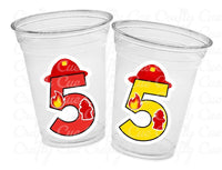 Firetruck Party Cups Firetruck Treat Cups Firetruck Party Favors Firetruck Birthday Favors Fire Truck Party Favors Fire truck Birthday Fire