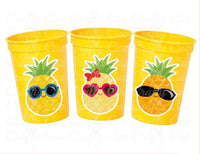 LUAU PARTY CUPS -Aloha Party Cups Luau Party Decoration Pineapple Party Cups Luau Baby Shower Tropical Party Decorations Luau First Birthday