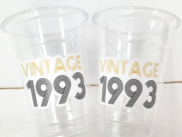 30th PARTY CUPS - Vintage 1993 Cups Best of 1993 30th Birthday Party 30th Birthday Favors 30th Party 30th Party Decorations 1993 Birthday