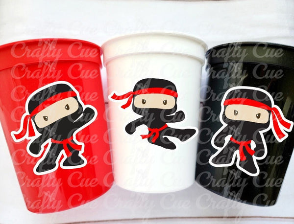 NINJA PARTY CUPS - Ninja Cups Ninja Birthday Party Ninja Party Decorations Ninja Party Supplies Ninja Treat Cups Ninja Party Favors Karate