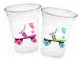 ROLLER SKATE PARTY Cups - Roller Skating Birthday Cups Skate Party Favors Skating Party Cups Roller Skating Birthday 80's Birthday Party