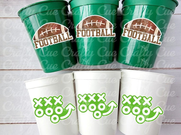 FOOTBALL PARTY CUPS - Football Birthday Cups Football Cups Football Favors Football Party Sports Party Cups Sports Birthday Football Favors