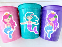 MERMAID PARTY CUPS - Mermaid Birthday Cups Mermaid Party Cups Mermaid Party Decorations Mermaid Party Favors Mermaid Mermaid Party Decor