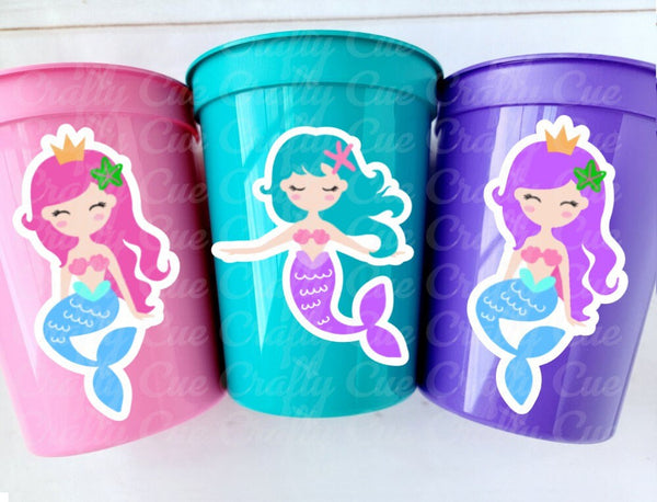 MERMAID PARTY CUPS - Mermaid Birthday Cups Mermaid Party Cups Mermaid Party Decorations Mermaid Party Favors Mermaid Mermaid Party Decor