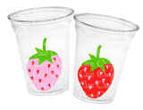 STRAWBERRY PARTY CUPS - Strawberry Birthday Cups Strawberry Cups First Birthday Strawberry Party Decorations Strawberry Baby Shower