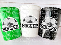 SOCCER PARTY CUPS - Soccer Party Cups Soccer Birthday Soccer Party Soccer Decorations Soccer Party Supplies Soccer Birthday Party Soccer