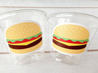 HAMBURGER PARTY Cups - Hamburger Birthday Party Hamburger Party Hamburger Treat Cups Hamburger Birthday Decorations Hamburger Party Favors