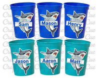 Shark Party Cups, Shark Treat Cups, Shark Birthday, Shark Birthday Party Cups, Shark Party Favors, Shark Party Supplies, Shark Decorations