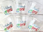FISHING PARTY CUPS O-Fish-Ally Fishing Birthday Fishing First Birthday Party Gone Fishing Party The Big One Decorations Fish Bait Cups