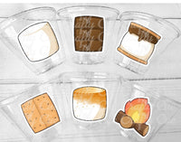 S'MORES PARTY CUPS - S'mores Cups Smores Party Decorations Smores Party Supplies Smores Party Favor Camping Party Cups Camping Party Favors