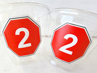 STOP SIGN CUPS - School Bus Party Cups Traffic Sign Cups Transportation Party School Bus Party School Bus Cups Racing Party Cup Race Car Cup