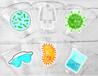 SCIENCE PARTY CUPS Science Party Favors Science Birthday Scientist Party Scientist Party Favors Biology Chemistry Stem Laboratory Experiment