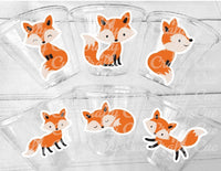 FOX PARTY CUPS - Fox Treat Cups Fox Favors Fox Decorations Woodland Birthday Woodland Baby Shower Woodland Birthday Party Fox Baby Shower