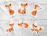 FOX PARTY CUPS - Fox Treat Cups Fox Favors Fox Decorations Woodland Birthday Woodland Baby Shower Woodland Birthday Party Fox Baby Shower