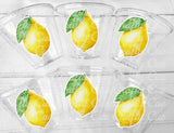 Lemon Party Cups, Lemon Birthday, Lemon Party, Lemon Party Favors, Lemon First Birthday, Lemon Baby Shower, Lemon Decorations, Lemonade