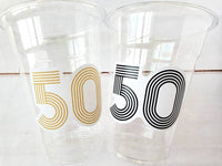 50th PARTY CUPS - Vintage 1973 50th Anniversary 50th Reunion Best of 1973 50th Birthday Party 50th Birthday Favors 50th Party Decorations