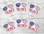 4th of July Party Cups, USA Party Cups, 'Merica Cups, Independence Day Party Decorations, 4th of July Party Decorations, July 4th Party USA