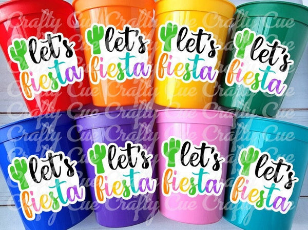 FIESTA PARTY Cups - Fiesta Birthday Party Fiesta Favors Last Fiesta Bachelorette Party Cups Cinco De Mayo Decorations Fiesta Party Favors