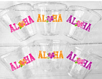 LUAU PARTY CUPS - Aloha Party Cups Luau Party Decoration, Luau Party Supplies Luau Baby Shower Tropical Party Decorations Hawaii Party Luau