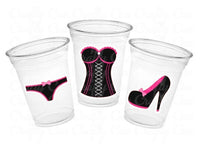LINGERIE PARTY CUPS - Bachelorette Party Cups Girls Night Party Cups Bridal Shower Cups Lingerie Party Favors Bachelorette Party Favors Cups