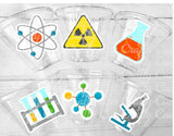 SCIENCE PARTY CUPS Science Party Favors Science Birthday Scientist Party Scientist Party Favors Biology Chemistry Stem Laboratory Experiment