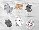 Cat Party Cups, Cat Birthday, Cat Party, Birthday Cat Cups, Cat Party Cups, Cat Decorations, Cat Cups, Kitty Party Cups, Funny Cat Favor Cup