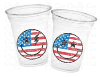 4th of July Party Cups July 4th Smiley Cups USA Party Cups 'Merica Cups Independence Day Party Decorations 4th of July Party Decorations