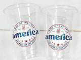 4th of July Party Cups, USA Party Cups, 'Merica Cups, Independence Day Party Decorations, 4th of July Party Decorations, July 4th Party Cups