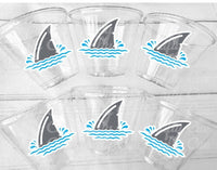 SHARK FIN PARTY Cups Shark Fin Cups Shark Birthday Cups Shark Birthday Party Cups Shark Party Favors Shark Party Supplies Shark Decorations