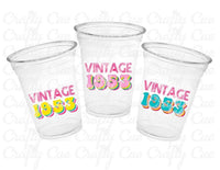 70th PARTY CUPS - Vintage 1954 Cups Best of 1954 70th Birthday Party 70th Birthday Favors 70th Party 70th Party Decorations 1954 Birthday